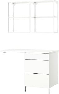 Шкаф в ванную IKEA Enhet 121.5x63.5x222 Белый