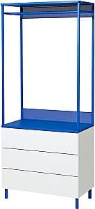 Стеллаж IKEA Platsa/Fonnes 80x42x191 Белый/Синий