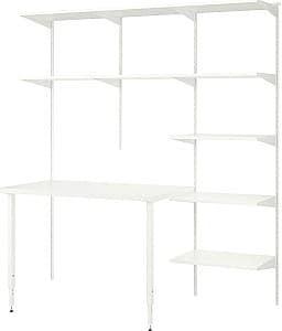 Стеллаж IKEA Boaxel/Lagkapten со столешницей 187x62x201 Белый