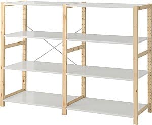 Стеллаж IKEA Ivar 2 секции/полки 175х50х124 Сосна/Белый