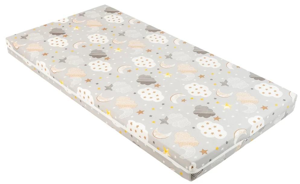 Матрас детский Kikka Boo Fantasia Plus Clouds Grey, 120x60x8 см