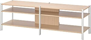 Тумба под телевизор IKEA Jattesta 160x40x49 Белый/Светлый Бамбук