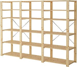 Стеллаж IKEA Hejne 3 секции/полки 230x50x171 Натуральный