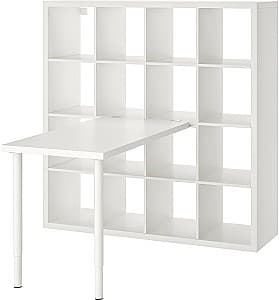 Etajera IKEA Kallax/Linnmon 147x139x147 Alb