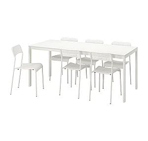 Set de masa si scaune IKEA Vangsta/Adde White