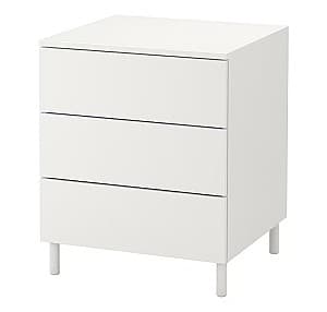 Комод IKEA Platsa 3 ящика 60x57x73 Белый/Фоннес Белый