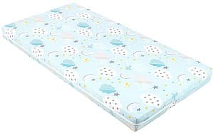 Saltea pentru copii Kikka Boo Fantasia Plus Clouds Blue, 120x60x6 cm