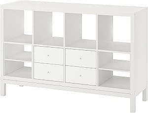 Стеллаж IKEA Kallax 4 ящика 147x94 Белый