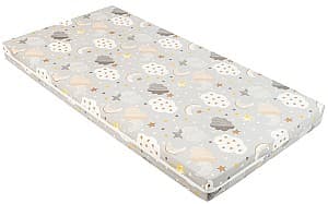 Saltea pentru copii Kikka Boo Fantasia Plus Clouds Grey, 120x60x6 cm