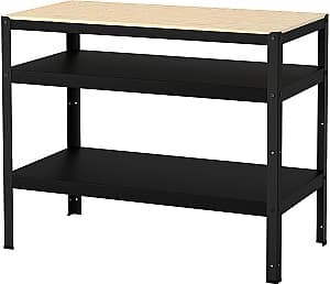 Стеллаж IKEA Bror 110x55 Черный/Сосна