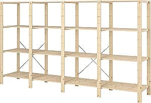 Стеллаж IKEA Hejne 4 секции/полки 307x50x171 Натуральный