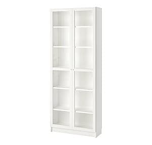 Dulap cu vitrina IKEA Billy Oxberg White 80x30x202