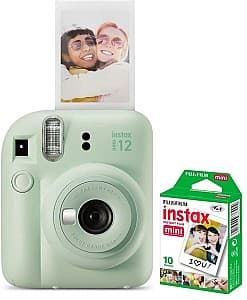 Aparat foto instant Fujifilm Instax Mini 12 Green Mint + Film Mini 2x10