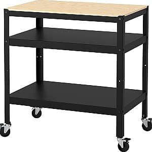 Сервировочный стол IKEA Bror 85x55 Черный/Сосна