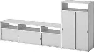 Стенка IKEA Havsta 215x32x96 Серый