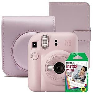 Aparat foto instant Fujifilm Instax Mini 12 Blossom Pink + Cover + Album + Film 1x10