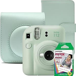 Aparat foto instant Fujifilm Instax Mini 12 Mint Green + Cover + Album + Film 1x10