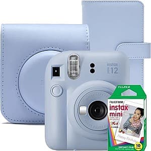 Aparat foto instant Fujifilm Instax Mini 12 Pastel Blue + Cover + Album + Film 1x10