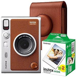 Aparat foto instant Fujifilm Instax Mini Evo Brown + Bag + Frame + Film 2x10