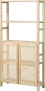 Etajera IKEA Ivar/Observator 2 usi/raft 89x30x179 Pin/Bambus
