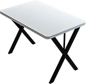 Masa din laminat Prestige 70x110 X Leg Alb/Negru