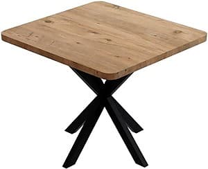 Masa din laminat Prestige 70x70 Star Leg Pin/Negru
