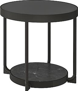 Masuta de cafea, reviste IKEA Frotorp sticla 48cm Antracit/Aspect marmura/Negru