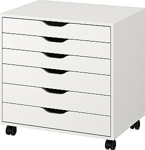 Комод IKEA Alex с колесами 67x66 Белый