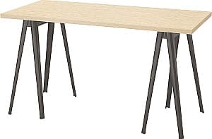 Компьютерный стол IKEA Mittcirkel/Narspel 140x60 Под Сосну/Темно Серый