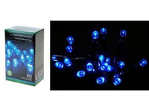 Новогодние гирлянды Christmas Провод 80LED синий, 6м, вход/выход
