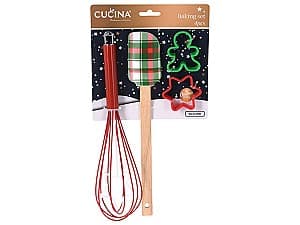 Set ustensile de bucatarie Christmas spatula, tel si 2 forme