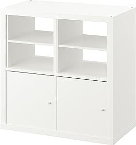 Стеллаж IKEA Kallax 2 дверцы 77x77 Белый