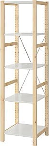 Стеллаж IKEA Ivar металл 48x50x179 Сосна/Белый