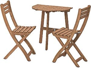 Набор садовой мебели IKEA Askholmen 2 70x44 коричневый
