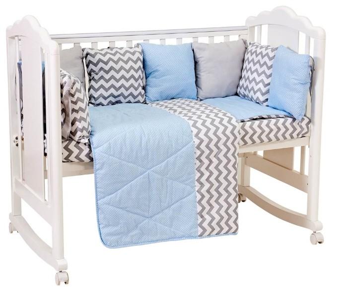 Постельное белье Polini Kids ZigZag Grey-Blue