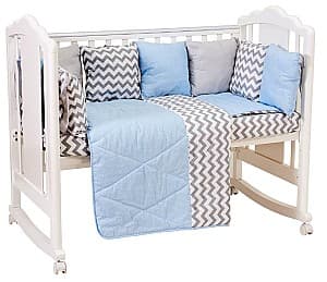 Детское постельное белье Polini Kids ZigZag Grey-Blue