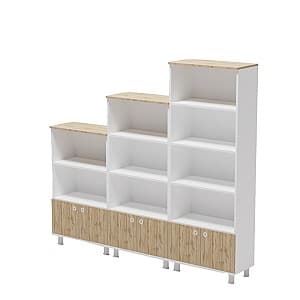 Etajera Smartex D Set White/Dark Oak