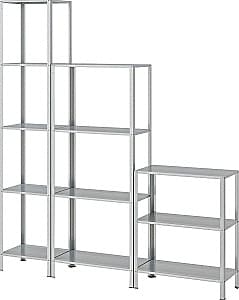 Стеллаж IKEA Hyllis 160x27x74-183 Нержавеющая Сталь