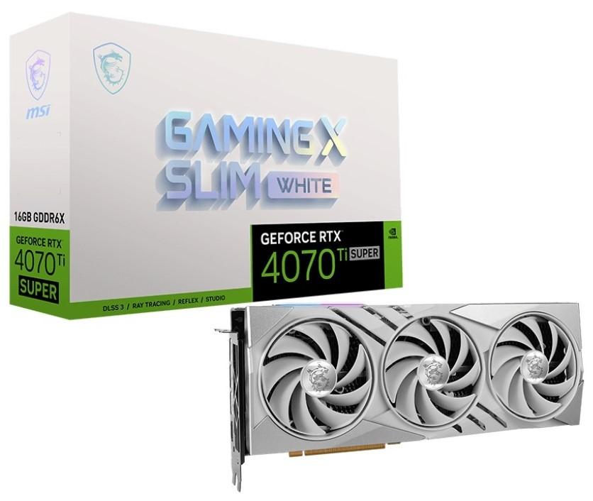Placa video MSI GeForce RTX 4070 Ti SUPER GAMING X SLIM WHITE