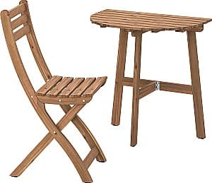 Set mobila de gradina IKEA Askholmen 1 scaun/pliabil 70x44 Maro Inchis