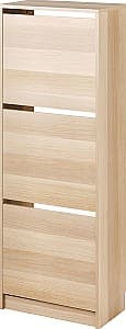 Тумба для обуви IKEA Bissa 3 отделения 49x28x135 Под Дуб