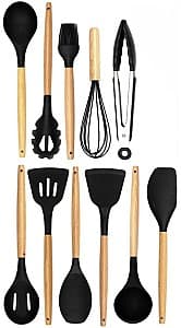 Set ustensile de bucatarie Ruhhy 21804 Black/Natural