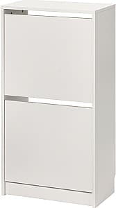 Dulap pentru incaltaminte IKEA Bissa 2 compartimente White 49x93 cm