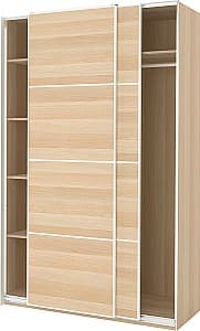 Dulap cupe IKEA Pax/Mehamn rafturi/bara/2 fete 150x66x236 Aspect Stejar Antichizat