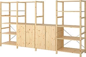 Стеллаж IKEA Ivar 4 секции/полки 344x50x179 Сосна