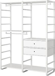 Etajera IKEA Elvarli 2 sectiuni 165x55x216 Alb