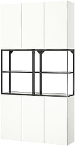 Шкаф IKEA Enhet 120x32x225 Антрацит/Белый