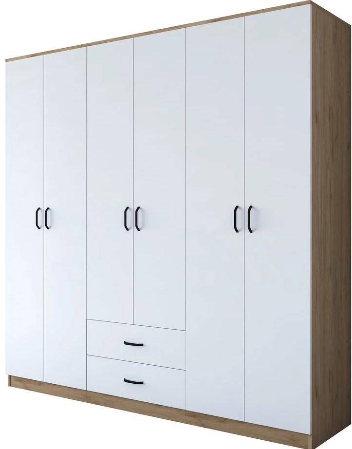 Dulap Mirage Meble BA111 6D2S Nuc (Bej)/Alb