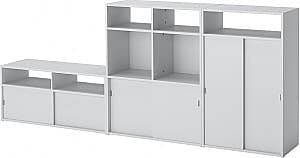 Тумба под телевизор IKEA Spiksmed 234x32x96 Серый