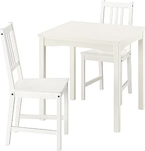 Set de masa si scaune IKEA Hauga/Stefan 74x74 1+2 Alb